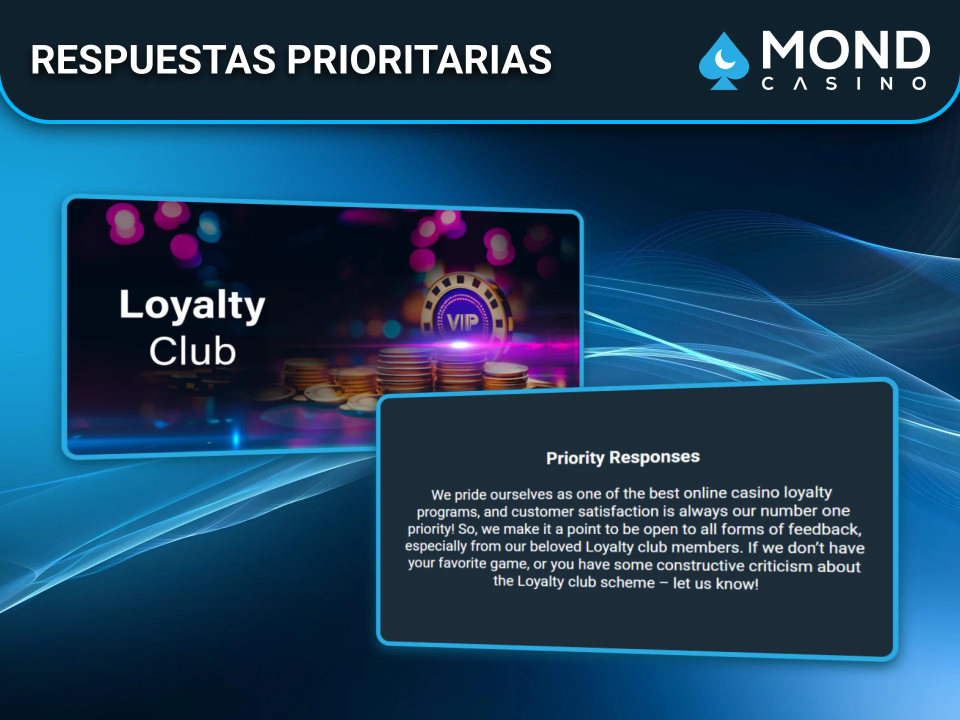 Los jugadores de España reciben respuestas prioritarias en Mond Casino.