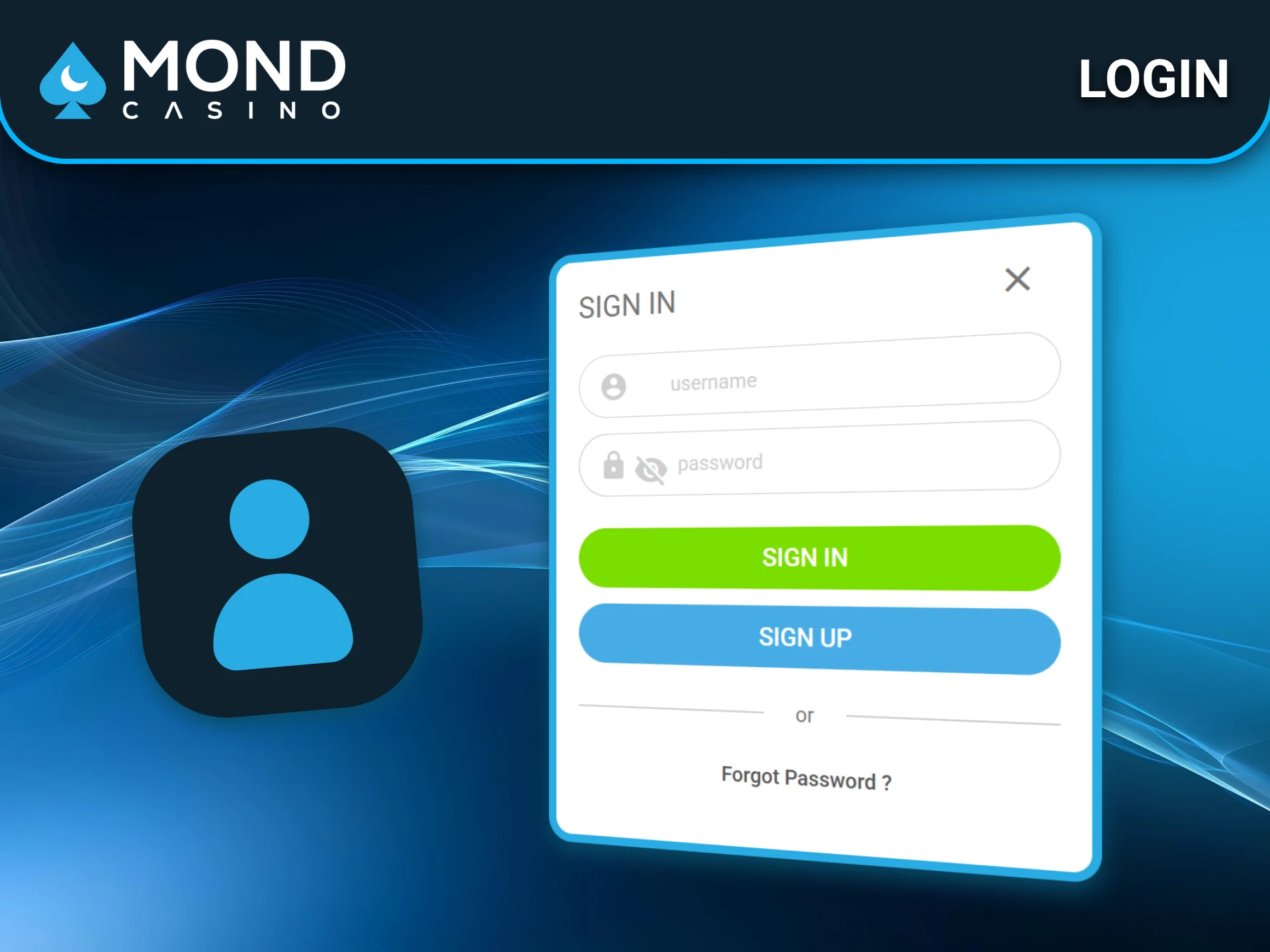 Accede con tu login a Mond Casino desde España.