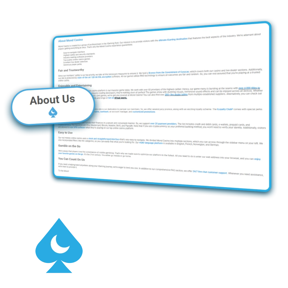 Conoce más sobre Mond Casino y su propuesta para jugadores en España.