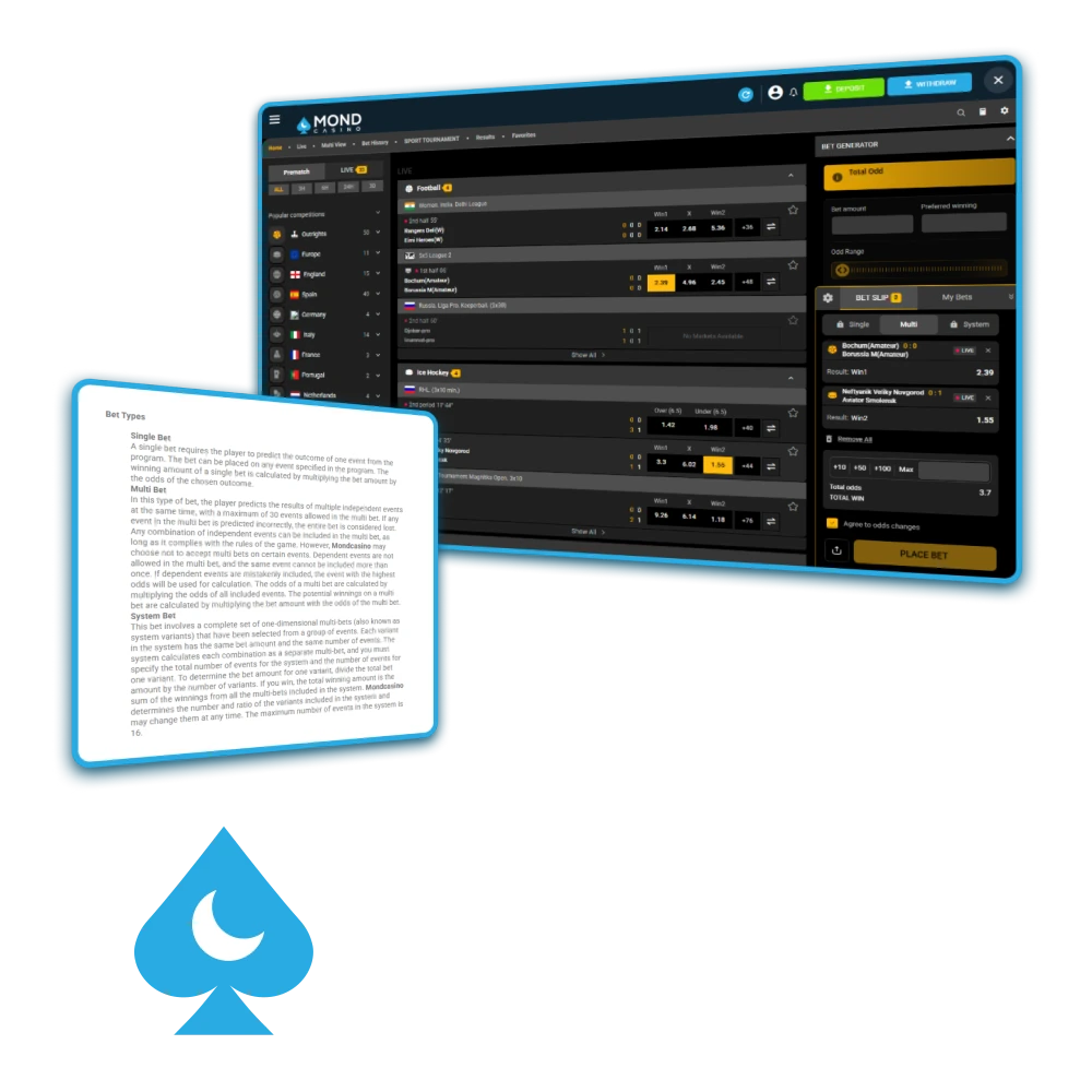 La variedad de opciones de apuestas disponibles en Mond Casino y su importancia.