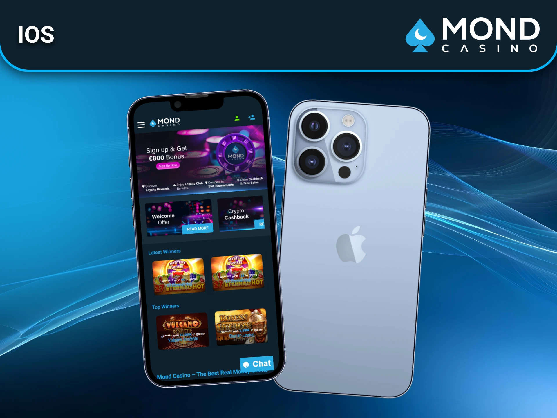 Juega en Mond Casino usando la app iOS en España.