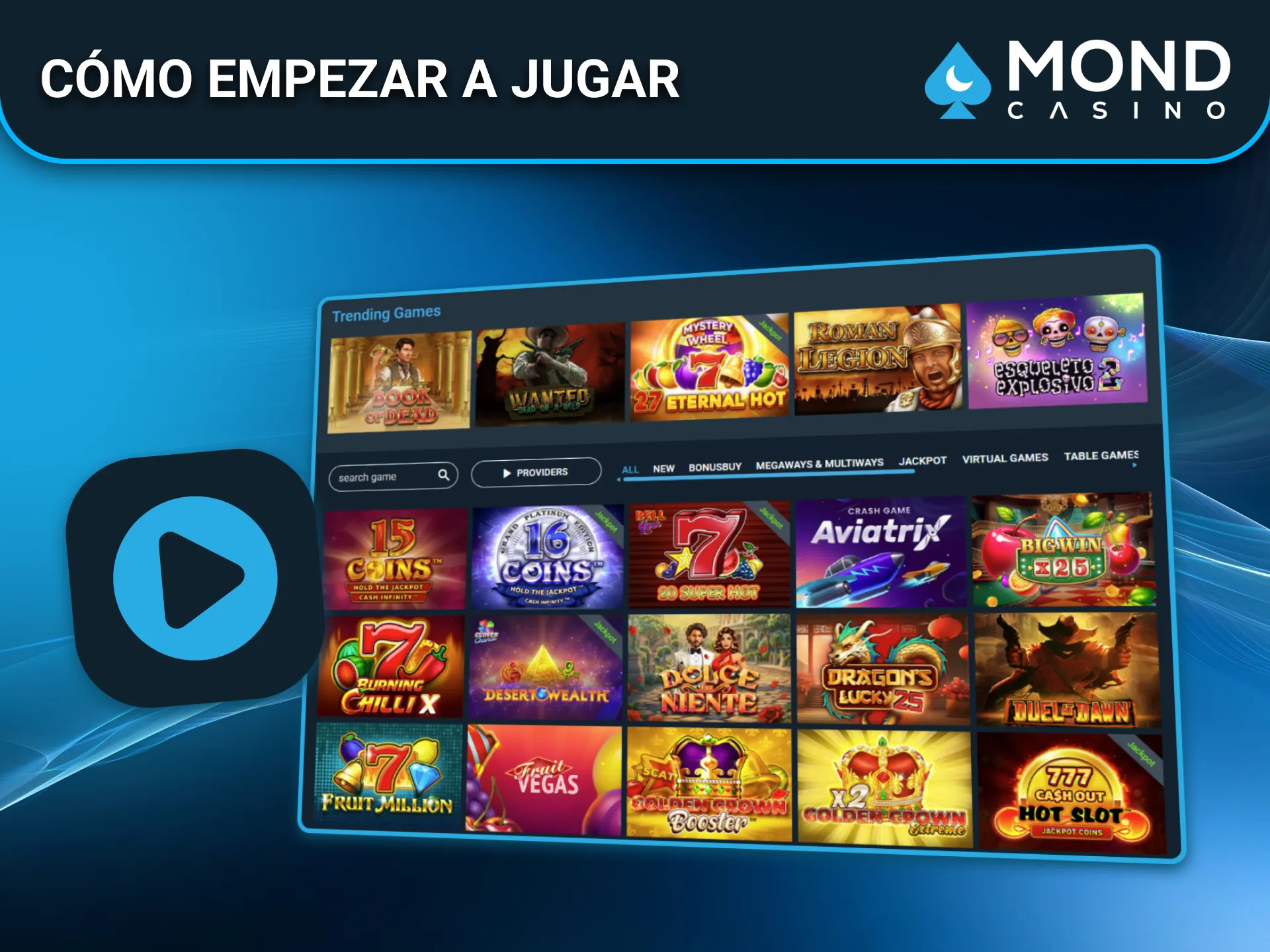 Aprende cómo empezar a jugar en Mond Casino fácilmente.